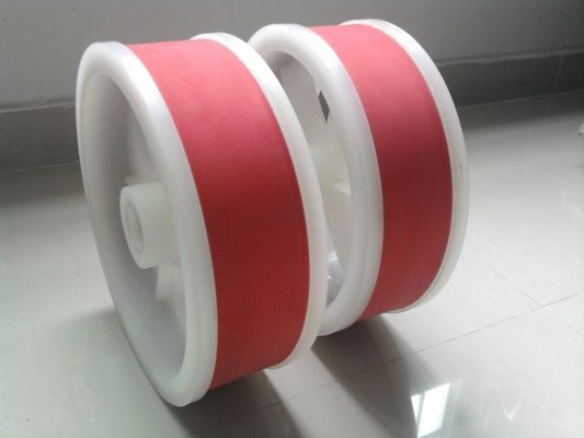 High Load Capacity Gummi beschichtet Nylonrad mit Stoßdämpfung